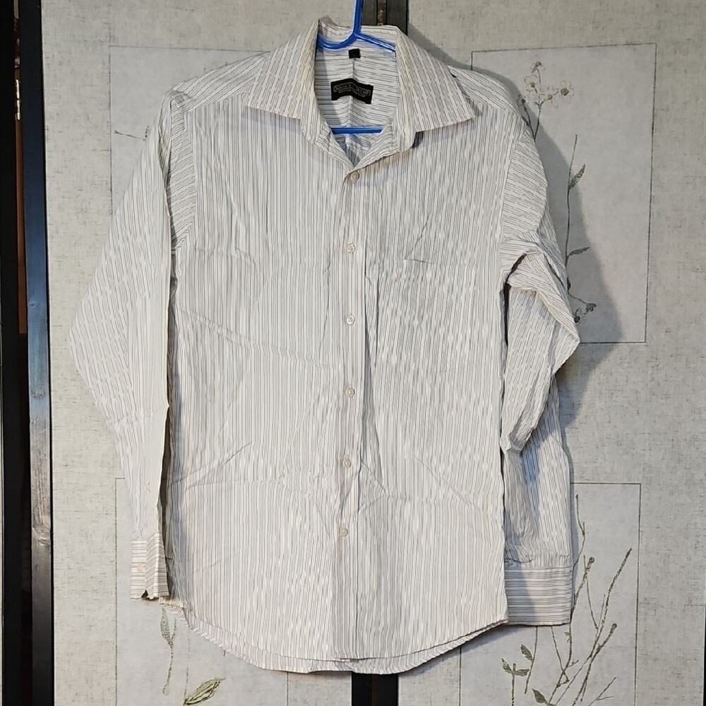 Blue Casual Button Down Shirt with Tailored Fit and Subtle Texture